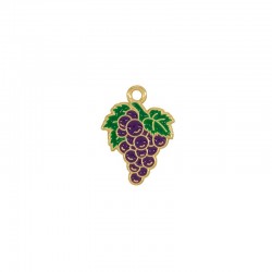 Zamak Pendant Grape w/ Enamel 21x15mm
