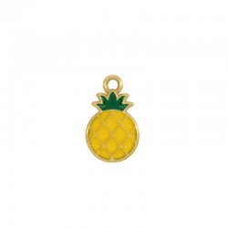 Pendentif en Zamak Émaillé Ananas 17X11Mm