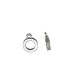 Zircon Brass Charm Circle 8mm
