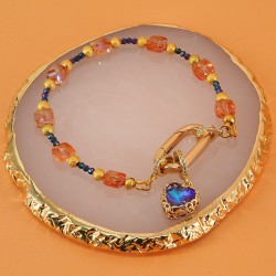Breloque anneau en Métal/Laiton avec Zircons 8mm