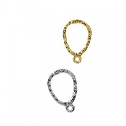Zamak Earring Oval 11x14mm