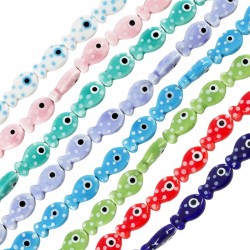 Porcelain Slider Fish 11x19mm