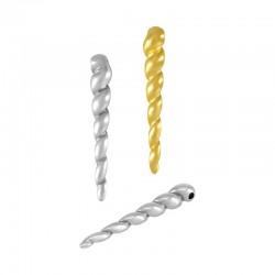 Zamak Pendant Bar Twisted Unicorn Horn 6x41mm