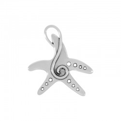 Pendentif Étoile de Mer en Métal/Zamac, 45x52mm