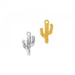 Pendentif Cactus en Métal/Zamak 12x21mm (Ø1,9mm)