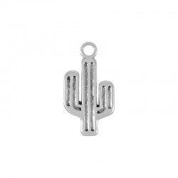 Pendentif Cactus en Métal/Zamak 18x27mm
