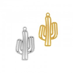 Ciondolo in Metallo Zama Cactus 19x30mm