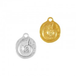 Zamak Pendant Round Shell 19x20mm