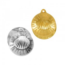 Zamak Pendant Sea Urchin w/ Shell 25mm