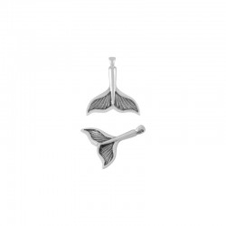 Zamak Charm Mermaid Fish Tail 24x20mm