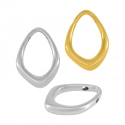 Zamak Organic Pendant Drop (~20x29mm) (Ø2.2mm)