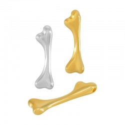 Zamak Organic Pendant Bone (~11x38mm) (Ø2.2mm)