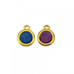 Zamak Charm Round Eye w/ Enamel 10mm