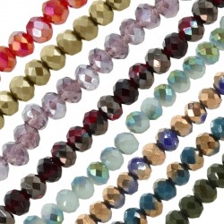 Crystal Washer Bead Faceted 6x4mm (100pcs/str)