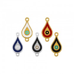 Enameled Zamak Connector Teardrop 10x15mm