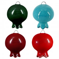 Ceramic Pendant Pomegranate w/ Enamel 40x44mm