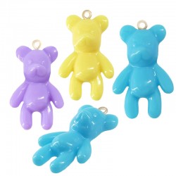 Resin Pendant Bear 23x55mm