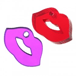 Plexi Acrylic Charm Lips 17x10mm