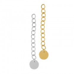 Stainless Steel 304 Extension Chain 50mm & Round Charm 10mm