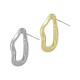 Zamak Earring Oval Irregular 12x20mm
