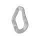 Zamak Earring Oval Irregular 12x20mm