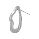 Zamak Earring Oval Irregular 12x20mm