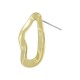Zamak Earring Oval Irregular 12x20mm