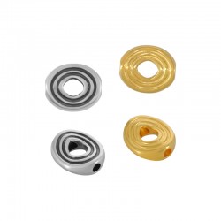Μεταλλικό Ζάμακ Χυτό Μοτίφ Οβάλ Περαστό 15x17mm (Ø3.2mm)