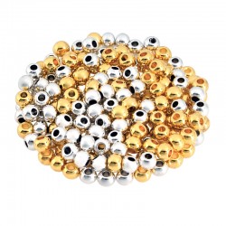 Pallina in Metallo Ottone 3x2.5mm (Ø1.5mm)