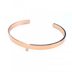 Braccialeto Aggiustabile in Metallo Ottone con Portaciondoli 54mm