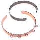 Bracelet Ajustable en Métal/Laiton avec 5 anneaux, 65x54mm/6mm