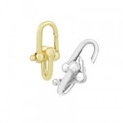 Fermoir mousqueton en laiton 9x13mm
