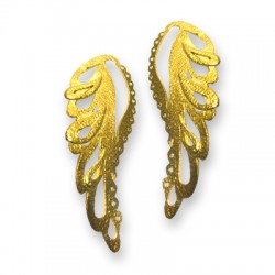 Brass Cast Pendant Angel Wings 16x45mm (Pair)