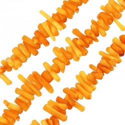 Coral Bamboo Irregular Chips (~6-13mm) (~110pcs) (Ø~0.3mm)
