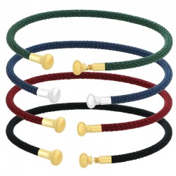 Bracelet en Cordon Avec Embouts en Laiton 66mm