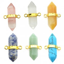 Pendentif Agate avec 2 trous 30x9mm