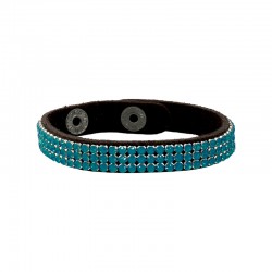 Leather Bracelet 10mm Swarovski Crystal Ribbon