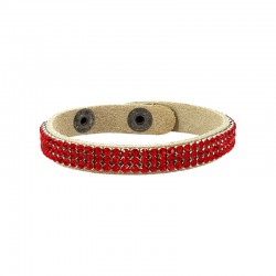 Leather Bracelet 10mm Swarovski Crystal Ribbon