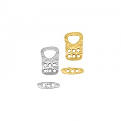 Μεταλλικό Ζάμακ Κούμπωμα (~14x9.5mm + 3.5x11mm) (2τμχ/Σετ)