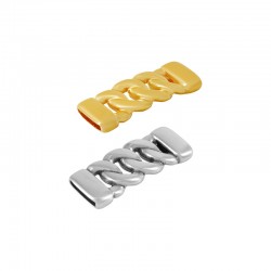 Μεταλλικό Ζάμακ Κούμπωμα Αλυσίδα (~32x13mm) (Ø10.2x2.2mm)