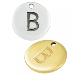 Zamak Charm Round Letter "B" 12mm