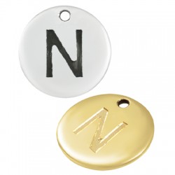 Zamak Charm Round Letter "N" 12mm