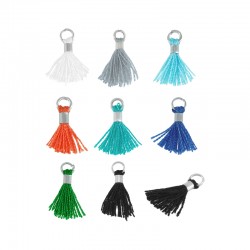 Pompon de Cotton avec anneau 10-12mm