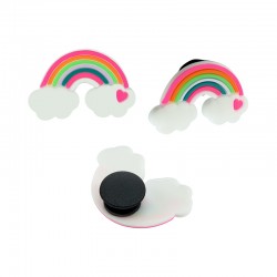 Ciondolo per Scarpe e Borse Arcobaleno 33X21 mm