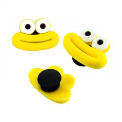 Shoe & Bag Charm Yellow Face 27x18mm