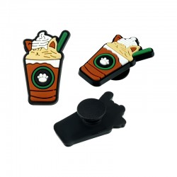 Shoe & Bag Charm Cup with Coffee & Cat 20x31mm