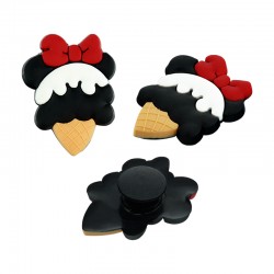 Shoe & Bag Charm Ice Cream with Bow 24x31mm
