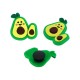 Shoe & Bag Charm Avocado with Smile 25x27mm