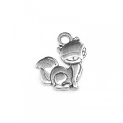 Pendentif Renard en Métal/Zamak 13x14mm