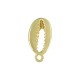 Boucle D'Oreille en Zamak en Forme de Coquillage avec Boucle 8 x 15 mm